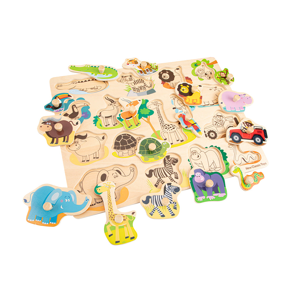 Puzzel Dieren Safari duurzaam speelgoed