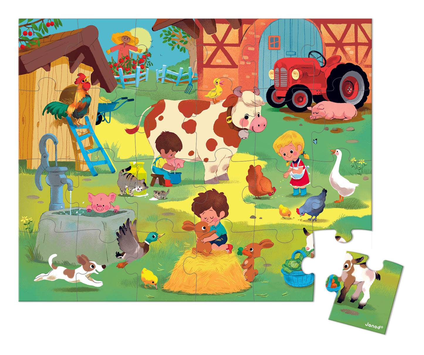 Puzzel een dag op de boerderij - 24 stukken