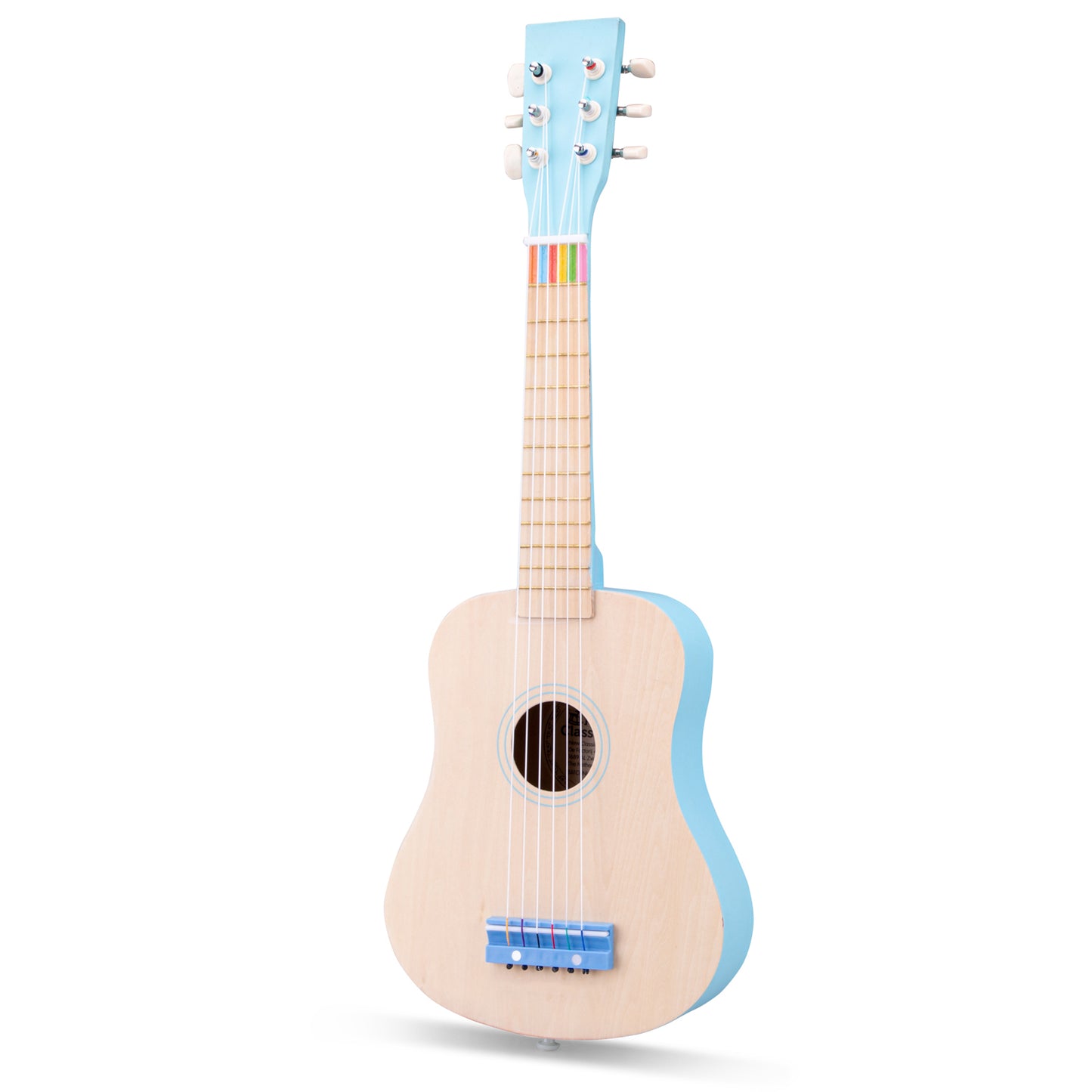 Speelgoed gitaar deluxe - naturel/blauw