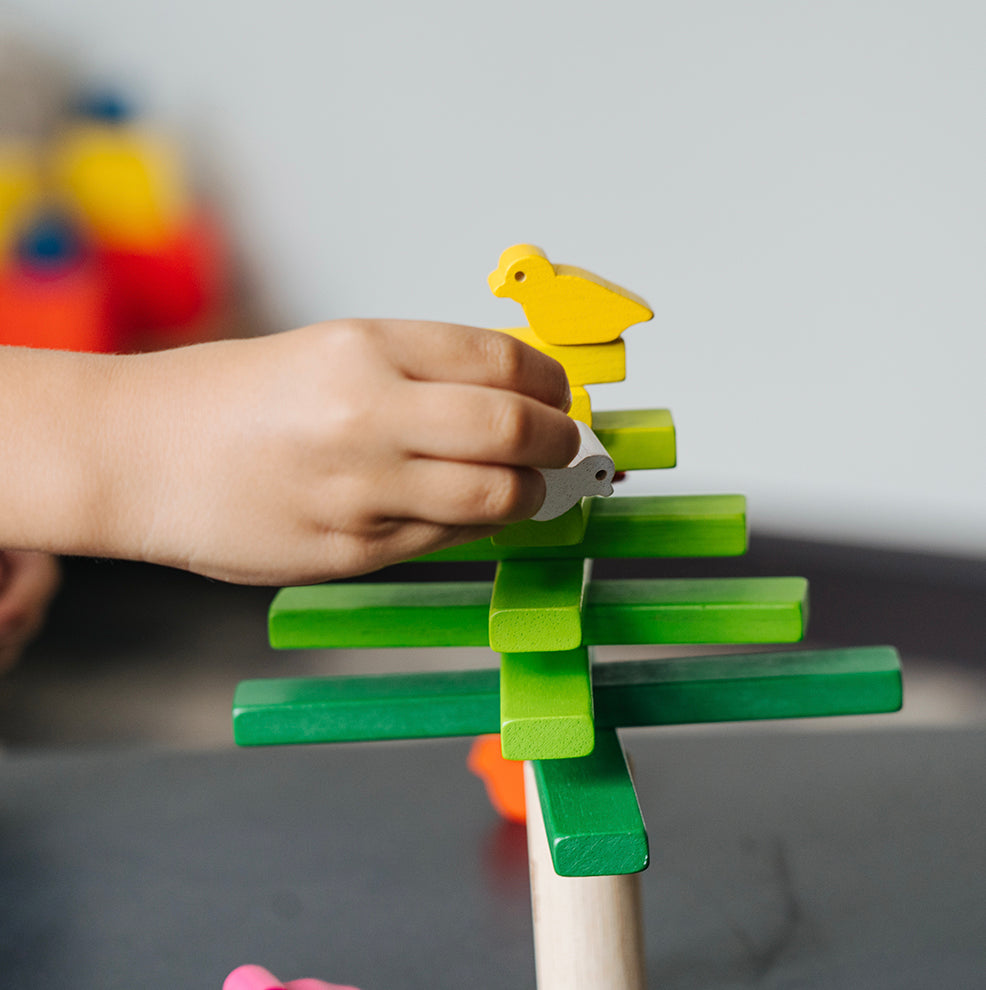 Balancerende Boom Balansspel Plan Toys duurzaam speelgoed