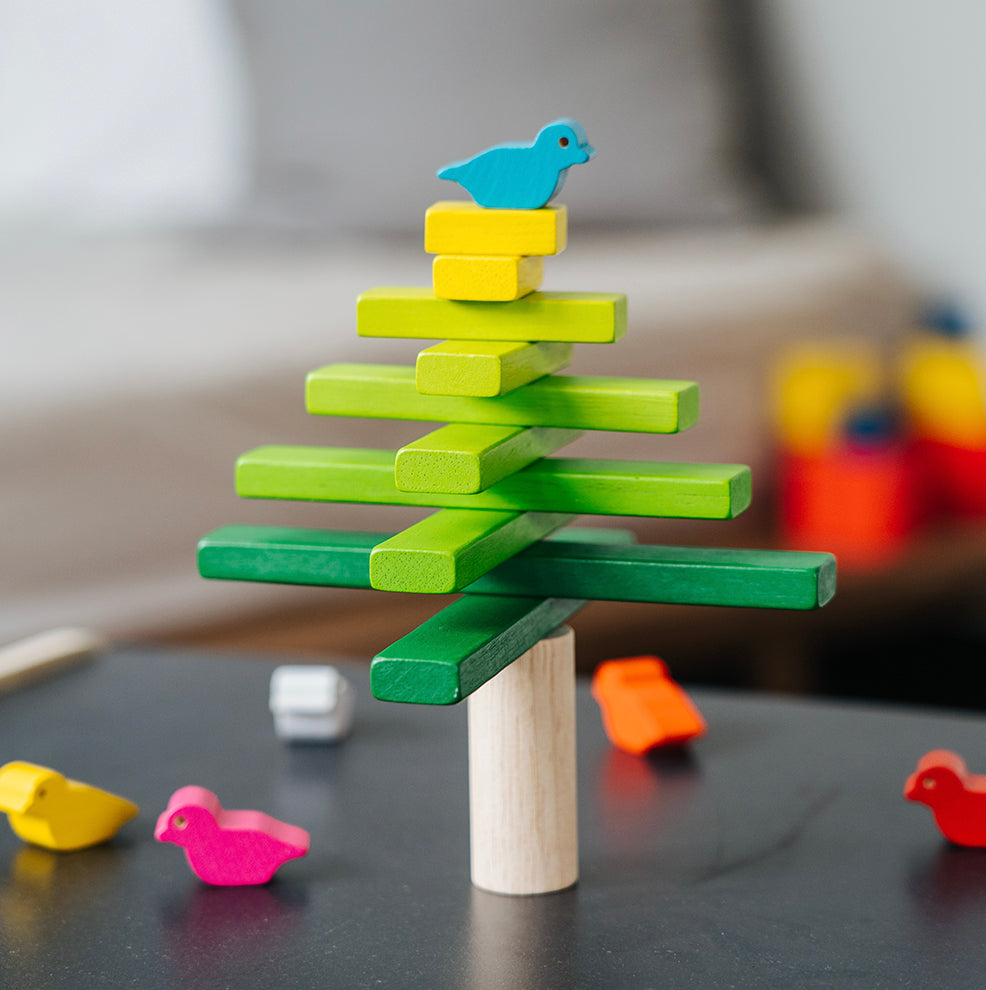 Balancerende Boom Balansspel Plan Toys duurzaam speelgoed