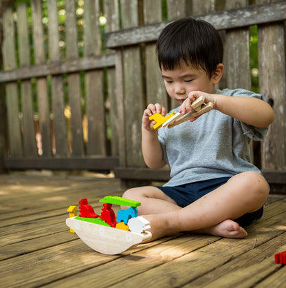 Balancerende Boot Balansspel Plan Toys duurzaam speelgoed