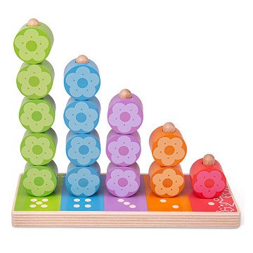 Houten Stapelspel Bloemen