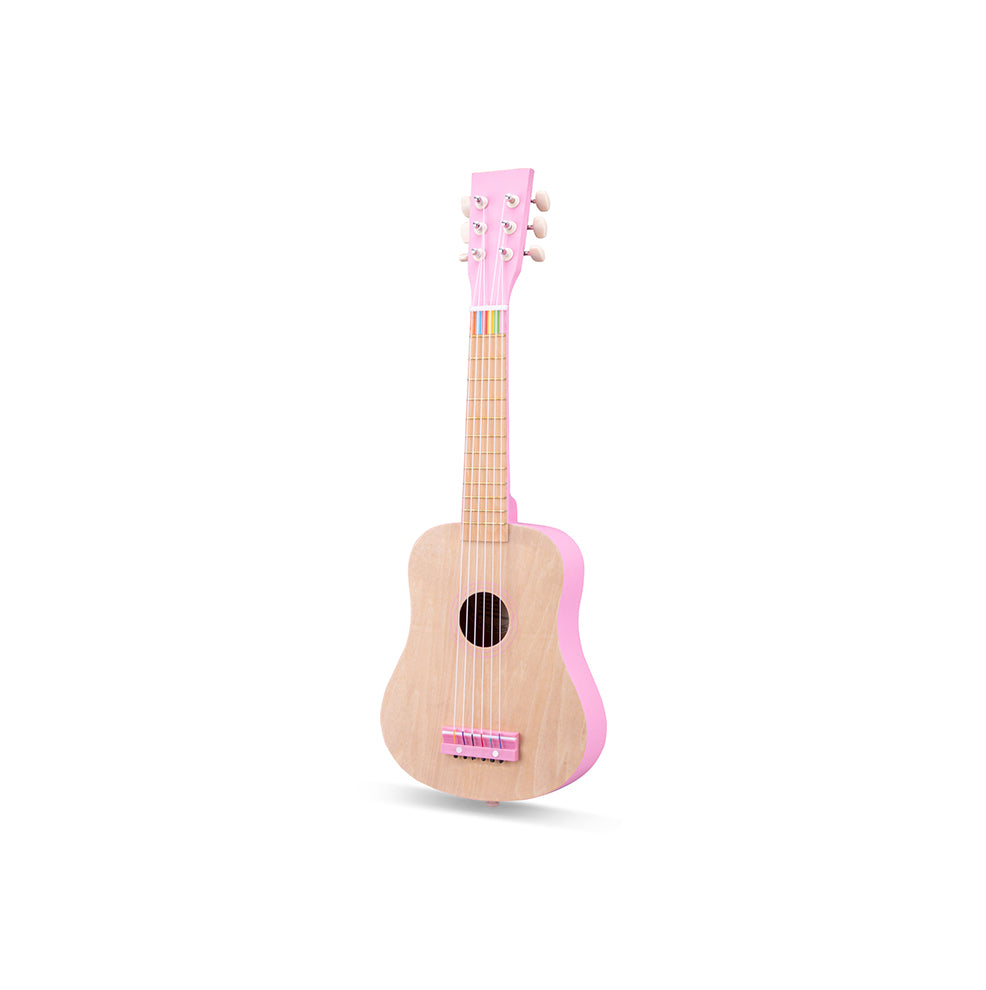 Speelgoed gitaar deluxe - naturel/roze