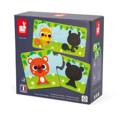 Puzzel Dieren en hun schaduw