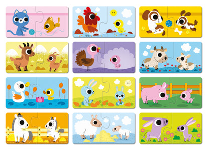 Puzzel Ouders en Babydieren