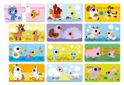 Puzzel Ouders en Babydieren